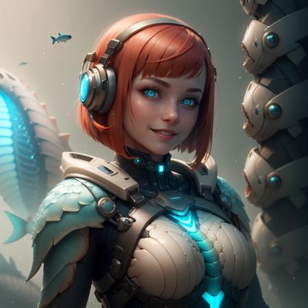10789-123456-,fishytech ,scifi, scales ,_scholar , scroll, 1girl, red hair, glowing eyes, smile ,closed mouth,bob cut,.png